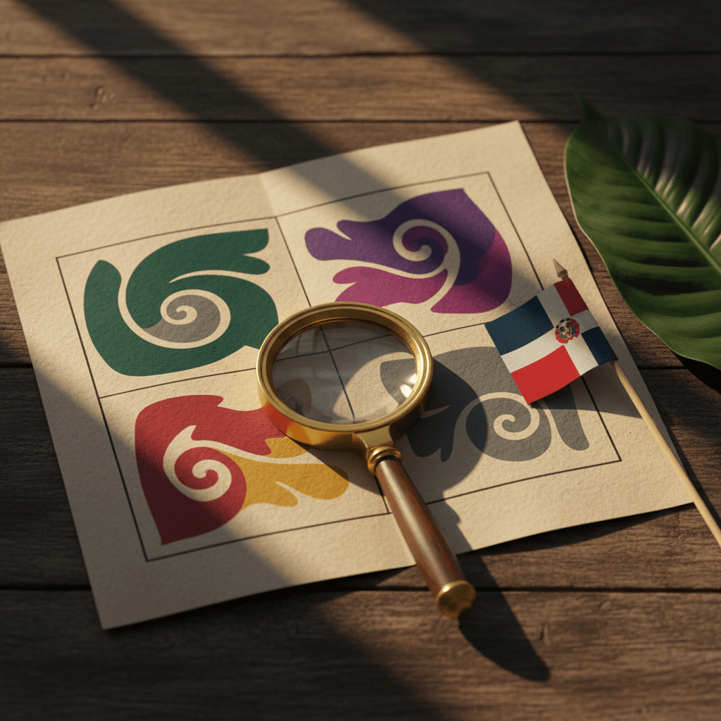 Magnifying glass on documents in warm Caribbean light evoking transparency and inquiry